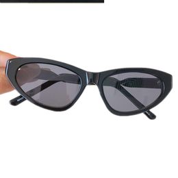 2023FASHION Celebs Petites lunettes de soleil Cateye UV400 Trendy 0207SB 54-17-140 Acétates de jambe à conception torsadée individuelle Lunettes polarisées fullset case box