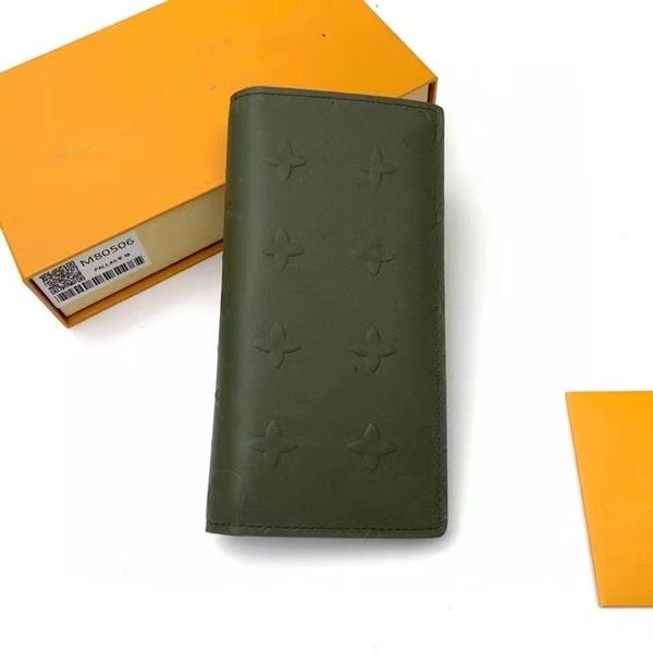 2023 Mode femmes manwallet PU portefeuille en cuir unique fermeture éclair walletsman dame dames long sac à main classique avec carte boîte orange 1: 1