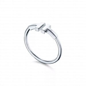 2023 Volledige diamant titanium staal en zilveren liefdesring luxe heren dames roségouden designer paar sieraden cadeau