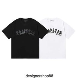 2023fw Haute Qualité Designer Hommes T-shirts Trapstar Fil De Fer Barbelé Arch Tee Lettre Sombre Imprimer Double Fil Coton À Manches Courtes Col Rond T-shirt