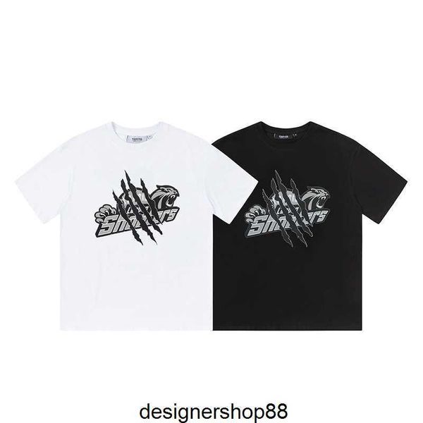 2023fw Haute Qualité Designer Hommes T-shirts Trapstar Scratch Léopard Définition Imprimé Col Rond À Manches Courtes T-shirt