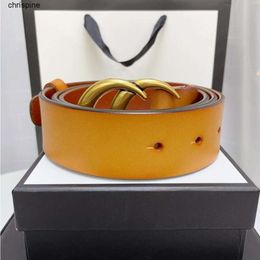 2023 Hoge kwaliteit riem vrouwen echte lederen gouden Sier Bronze Buckle Designer Cowhide Belts Men 20 kleuren dragen met doos A68