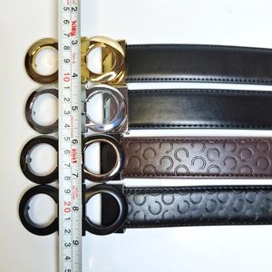 Ceinture en cuir lisse pour hommes, ceinture de luxe de styliste, grande boucle, ferragamoly, chasteté masculine, haut à la mode, vente en gros, 2023