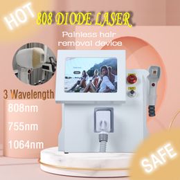 2024HOT Draagbare 808NM Laser Pijnloos Permanente Ontharing Machine Koelsysteem Drie Golflengte Diode Laser Gratis Thuislevering