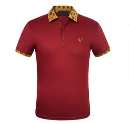 2023L designer rayure polo t-shirts serpent polos abeille floral mens High street mode cheval polo luxe T-shirt