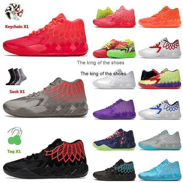 2023 Zapatos Lamelo Top Fashion 2022 Zapatos de baloncesto Og LaMelo Ball Lo UFO Rick y Morty Rojo Todo Azul Queen City Buzz City MB.01 Hombres Tenis Zapatos Lamelo