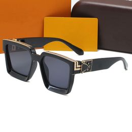 2023Luxury MILLIONAIRE Lunettes de soleil plein cadre Lunettes de soleil design vintage pour hommes Or brillant Vente chaude Plaqué or Top 96006