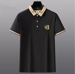 2023Polo de luxe été Burbrerys hommes revers à manches courtes lettre broderie T-shirt mode coton à manches courtes polos hommes marque de marée