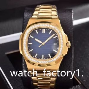 Luxe polshorloges Herenhorloge Heren diamanten gouden horloge Automatisch mechanisch roestvrijstalen band Nautilus herenhorloges