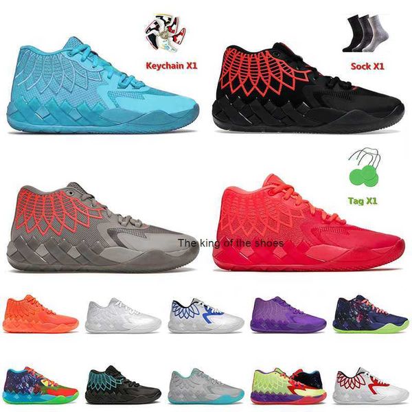 2023MB.01 chaussures2022 Nouvelle arrivée Chaussures de basket-ball pour hommes LaMelo Ball 1 MB.01 All Blue Black Blast Rock Ridge Red Beige Galaxy Queen City Tennis Outdoor Sneakers Taille 12