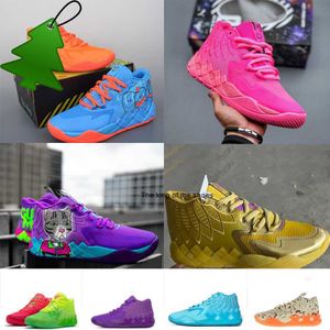 2023MB.01 zapatos pelota de baloncesto LaMelo Botas para hombre zapatos MB 01 Rick Morty Azul Naranja Rojo Verde Tía Perla Rosa Púrpura Gato Cartón Melo zapatillas tenis