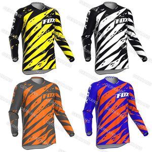 2023Heren T-shirts 2023 Motocross Jersey Mtb Downhill Jeresy Fietsen Mountainbike DH Maillot Ciclismo Hombre Sneldrogende Jersey Fox Cup JerseyQ23