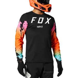 2023Heren T-shirts Hpit Fox 2021 NIEUW Zwart Jersey Motocross Fietsen Off-road Dirt Bike Riding ATV MTB DH Heren Racing Shirt met lange mouwenQ23