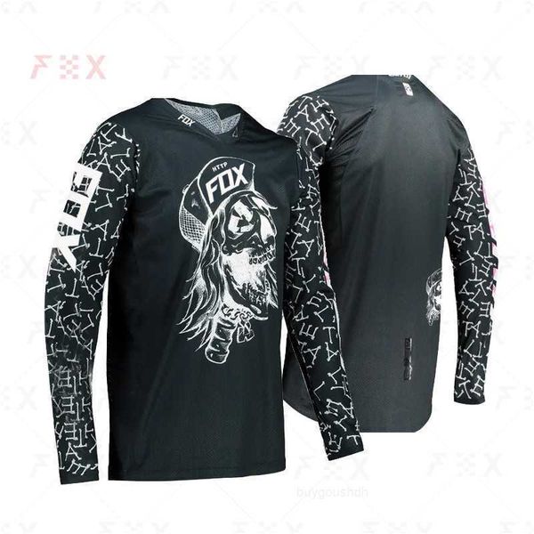 2023T-shirts pour hommes Maillot de descente de l'équipe de vélo de montagne de moto HTTP Fox VTT Offroad DH MX Chemise de locomotive de vélo Cross Country VTT GOQ23