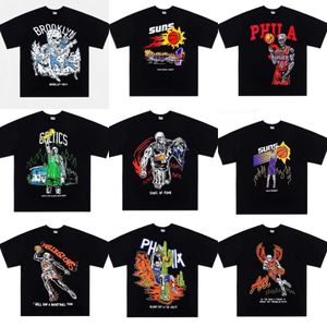 Camisetas de 2023 Menores Sketon Basketball Tshirt Mens Cool Tee Streetwear Men Women Fashion Hip Hop Coder Pure Algodón Camiseta Man