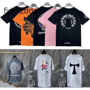 2023mens classique t shirt coeur fashion ch de haute qualité marque lettre sanskrit cross motif t-shirts concepteurs chromes plilover tops coton tshirts 1fi spin