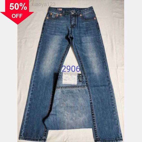 2023pantalons pour hommes vrais jeans pantalons longs pour hommes ligne grossière super religion jeans vêtements homme crayon décontracté bleu noir denim pantalon m2918