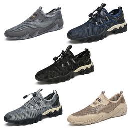 2023mesh lumière style montagne chaussures décontractées hommes noir gris front bule beige respirant hommes formateurs sports de plein air baskets