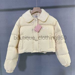 2023miu Designer femmes vers le bas vêtements d'extérieur courts vestes de mode hiver machine à pain chaud court blanc canard vers le bas hiver fille manteaux gilet décontracté