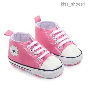 2023New Canvas Classic Sports Sneakers Pasgeboren babyjongens meisjes eerste wandelaars schoenen baby peuter zachte zool anti-slip babyschoenen