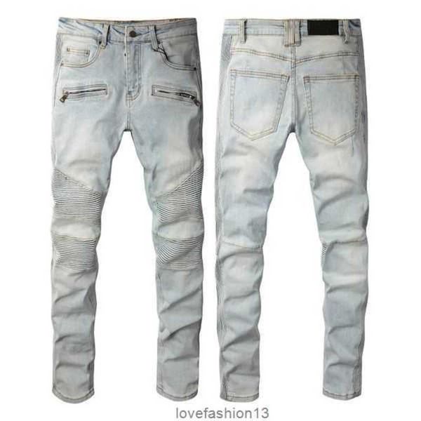 Pantalons chauds européens et américains Designer Hip-hop Jeans High Street Fashion Tide Marque Cyclisme Moto