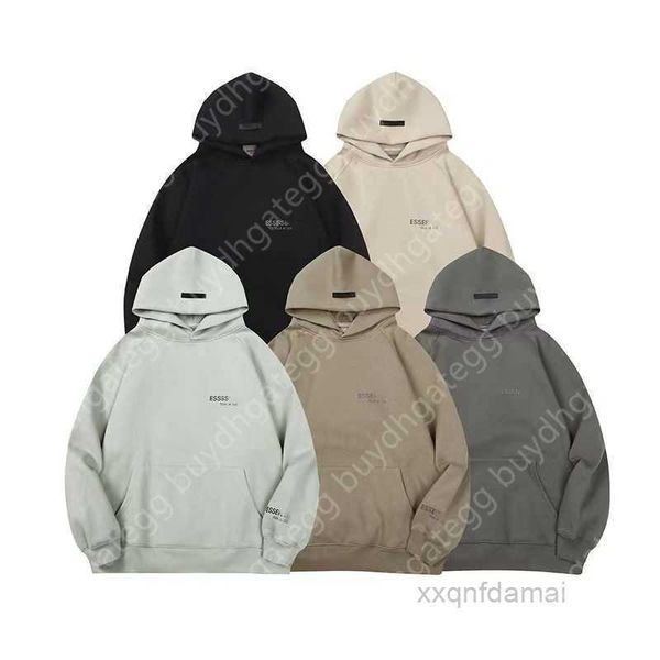 2023nuevas sudaderas con capucha Ess Designer Hairy Men's y pulóver sudadera suelta Essen negro blanco clásico estilo Casual Essentialhoodie