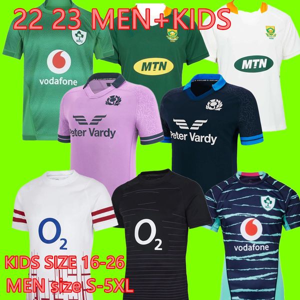 2023Nueva Irlanda Rugby Jersey Sudadera 22 23 Escocia Inglés Sur Inglaterra Reino Unido Africano Hogar visitante Hombres y niños Kit Alternativo África Camiseta de rugby de primera calidad Tamaño S-5XL