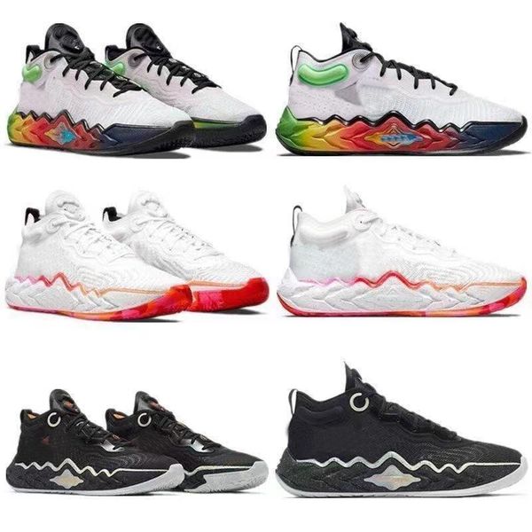 2023New Chaussures de basket-ball pour hommes Homme Athletic Trainers Gt Run Sneakers Ep Tie Dye Rawdacious Blanc Multi Neon Red Ghost Hyper Crimson Sneaker 40-46