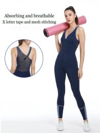 2023New One Piece Yoga Suit pour Femmes Printemps/Été Nouveau Style Professionnel Européen et Américain Minceur Dancaae Sports Set Haut de gamme Fitness Vêtements Original