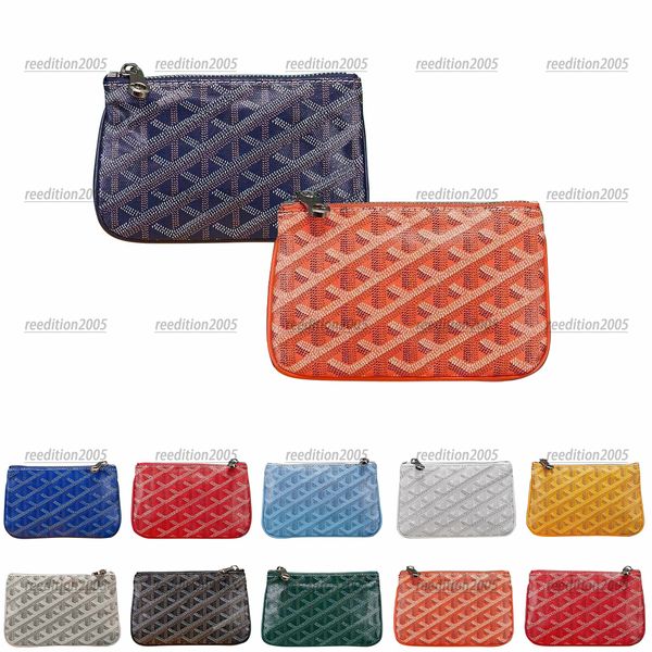 2023 Porte-cartes de mode Classique Femmes Pochettes Porte-monnaie Porte-monnaie en cuir véritable pour hommes avec boîte d'origine Portefeuille Chèque Portefeuilles clés Zipper Designer passeport