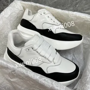 2023nieuwe damesmode kwaliteit casual schoenen hak lederen sneaker met veters hardlooptrainers letters platte bedrukte sneakers