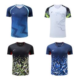 2023New yy Collection de maillot de badminton à manches courtes pour hommes et femmes Badminton à manches courtes à manches courtes