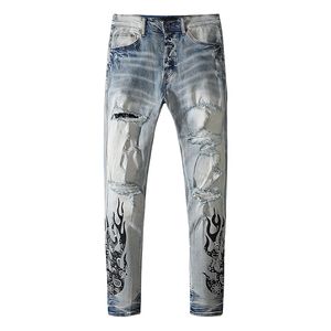 2023Paris Style Fashion Mens Jeans Simple Summer Lightweight Denim Pants Large Size Designer Casual Solid Classic Straight voor mannelijk