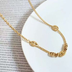 2023Hanger Kettingen Gouden Designer Ketting G Sieraden Mode Ketting Gift Heren Lange Letter Kettingen Kettingen Voor Mannen Vrouwen Gouden Ketting Sieraden Party G238054C-6