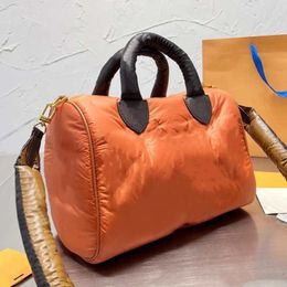 2023pm Designer Women Econyl Nylon Speedy 30 Tote Bag Francia Marca Monogrammi ricamati Modello Borse a tracolla Lady Crossbody Strap Shopping Cuscino da viaggio
