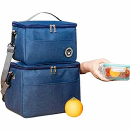 2023 Draagbare Lunch Tas Thermisch Geïsoleerde Lunchbox Tote Koeler Handtas Waterdichte Rugzak Bento Pouch Bedrijf Voedsel Opbergzakken L59Y #