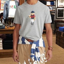 2023S Hoogwaardige heren herenpolo's shirt Little Bear Katoen Kort Mouw T-shirt Zomer Leisure Business Mode Brand Print S-3XL