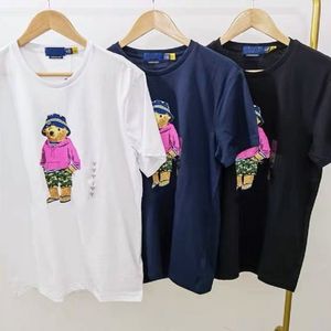 2023S NIEUW POLOS SHIRT Trendy Heren Beach Holiday Style Gedrukte Little Bear Cotton casual T-shirt Aziatische maat S-3XL