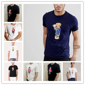 2023S NIEUW POLOS T-shirt Little Bear Print heren en dames korte mouw heren pure katoenen t-shirt ronde nek paar t-shirt S-3XL