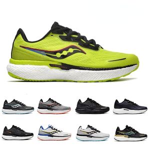 2023 Saucony Triumph 19 zapatos para correr para hombre negro blanco verde ligero absorción de impacto transpirable hombres mujeres entrenador zapatillas deportivas