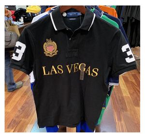 Venta al por mayor 2101 Verano Nuevos polos Camisas de manga corta para hombres europeos y americanos Casual Colorblock Algodón Camisetas de moda bordadas de gran tamaño S-2XL