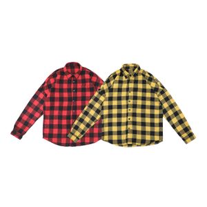 2023SS Otoño Nueva Moda Camisa de manga larga de lujo para hombres Otoño Camiseta a cuadros para hombres Diseñador Camisa casual de manga larga Hip Hop Street Apparel Camiseta Tamaño europeo para hombres