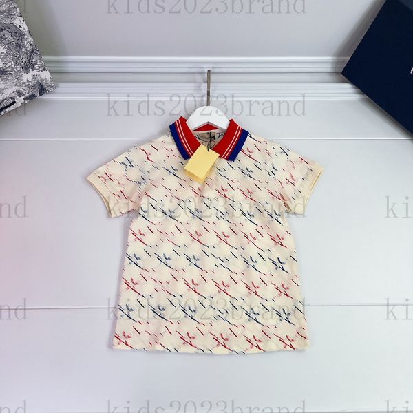 T-shirt de broderie en coton pour enfants Tenue de luxe pour garçons T-shirts haut de gamme pour enfants T-shirts de créateurs d'été T-shirts en coton à col rond T-shirts d'impression écologiques