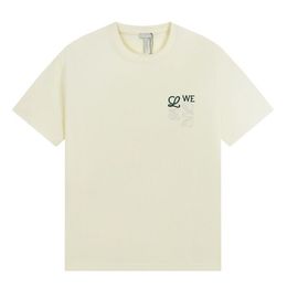 2023SS Early printemps Nouveau t-shirt imprimé en coton de haute qualité Pullage de couture de cou rond