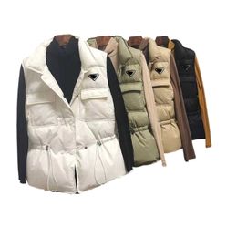 2023SS Beroemde Merk Designer Kleding Dames Wit Eendendons Vest Vest Vest Mode Winter Warm Verdikt Donsjack Dames Kapmantel Outdoor Straatkleding