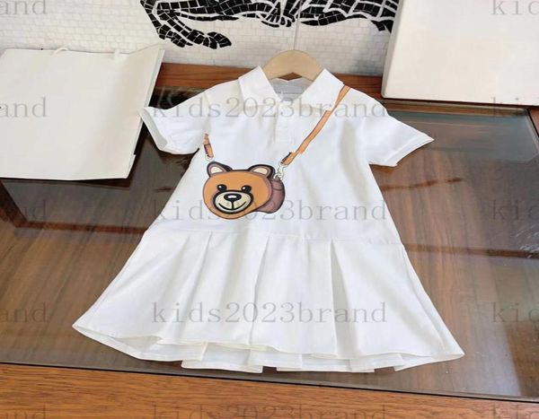 2023SS vestido deportivo para niñas falda de manga corta vestidos de polo para niñas de gama alta vestido de princesa de verano diseñador de marca vestido plisado para niños 91897913