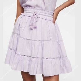 2023SS ISABEL MARANT Women Designer Fashion Classic rok nieuw is Cutout Splice elastische taille cake paal rok vrouwen veelzijdige gegolfde half rok shorts rokken rokken