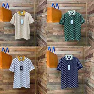 2023SS Italie Marque Designers Polo Chemise de luxe T-shirts Snake Bee Floral Broderie Polos High Street Fashion Stripe Polo T-shirt