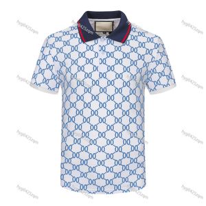 2023ss Italie Mens Designer Polos Homme High Street Broderie Jarretière Serpents Petite Abeille Impression Marques Top Qualité Coton Vêtements Tees M-3XL