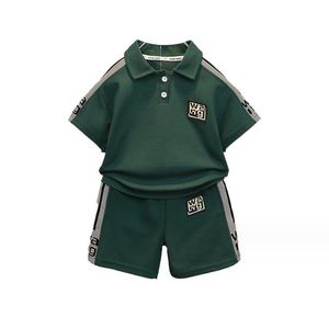 2023ss merkkleding voor kinderen jongenskledingsets poloshirt korte broek kinderjas